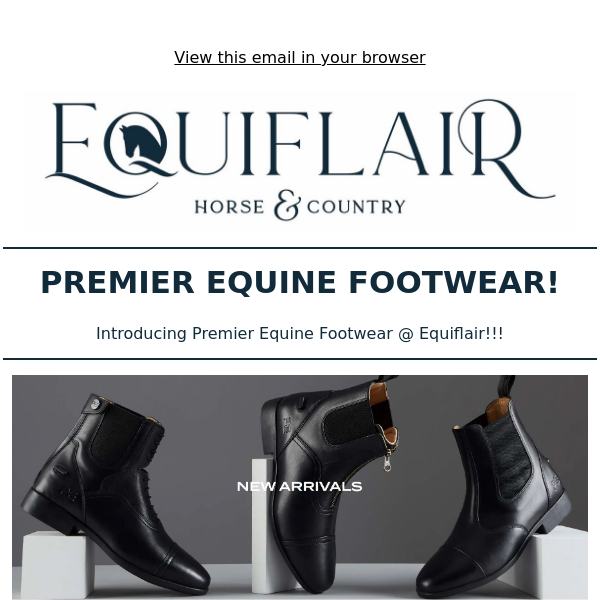 Equiflair Saddlery, Premier Equine Footwear - Now Available
