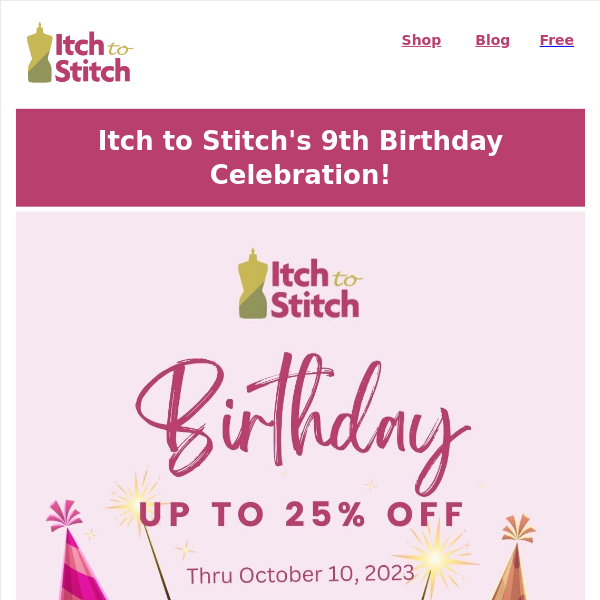 Birthday Sale up to 25% off