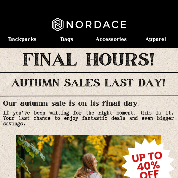 🍂 Final Hours! Autumn Sale's Last Day!