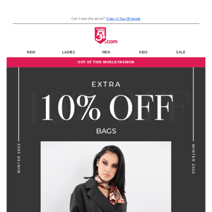 Bag em' at EXTRA 10% Off 👜