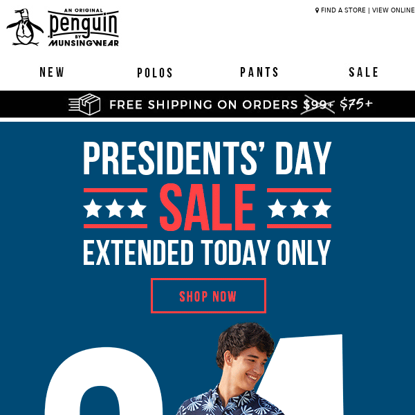 EXTENDED: The Presidents’ Day Sale is On for One More Day