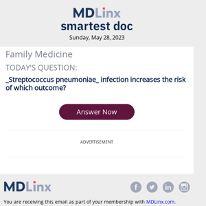 Smartest Doc Family Medicine Quiz for Sunday