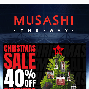 Musashi Christmas 40% Sale!