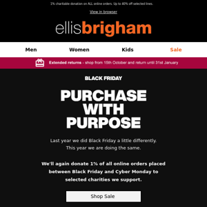 Purchase With Purpose | Black Friday Begins
