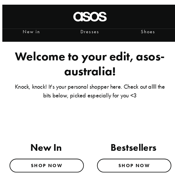 Just 4 u, ASOS Australia 💌