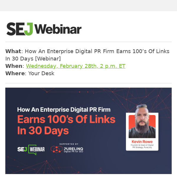 [Webinar] Earn Hundreds of Links In 30 Days Using These Tips