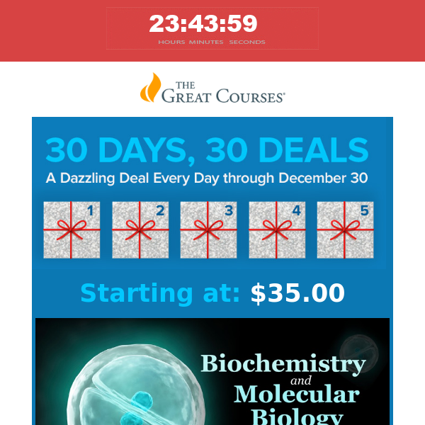 Deal of the Day - Biochemistry and Molecular Biology: How Life Works