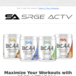 🔥Maximize Your Workouts with SRGE ACTV BCAAs