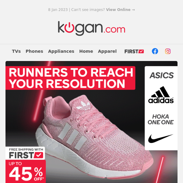 🏃‍♂️ Up to 45% OFF* Nike, ASICS & More Runners In New Year, New You Sale!