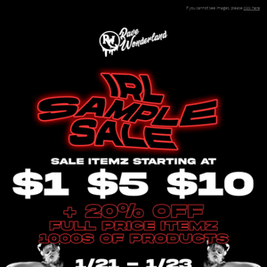 IT'S HAPPENING...IRL SAMPLE SALE STARTS TOMORROW!!!