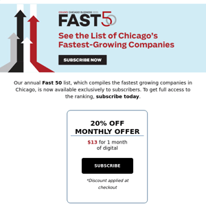 Fast 50: Unlock your access & save 20%