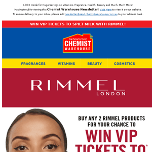 Win VIP tickets to Spilt Milk with Rimmel!