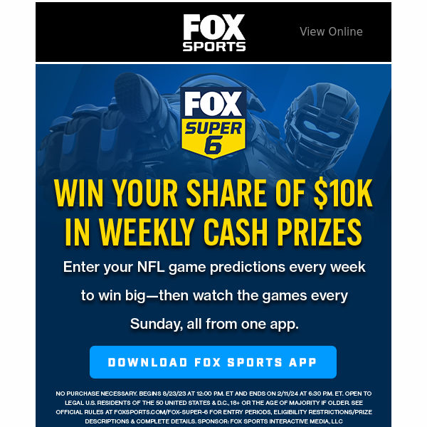 Watch nfl on fox sports app hot sale