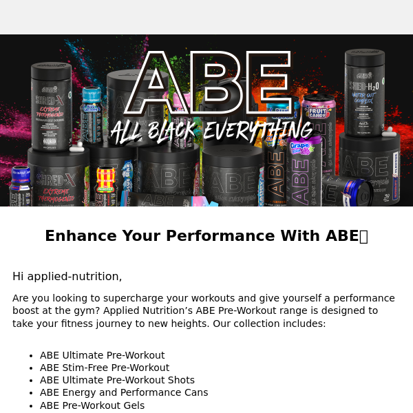 Enhance Your Performance With Our ABE Range