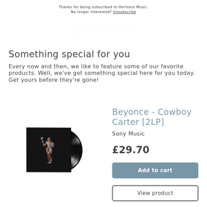 HUGE! Beyonce - Cowboy Carter [2LP]
