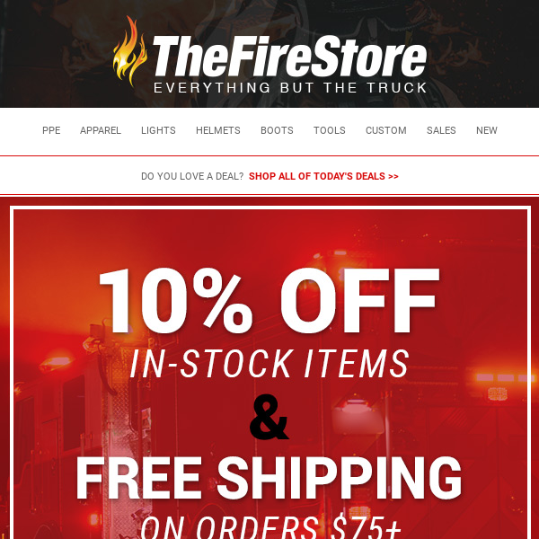 10% off in-stock items + free shipping!