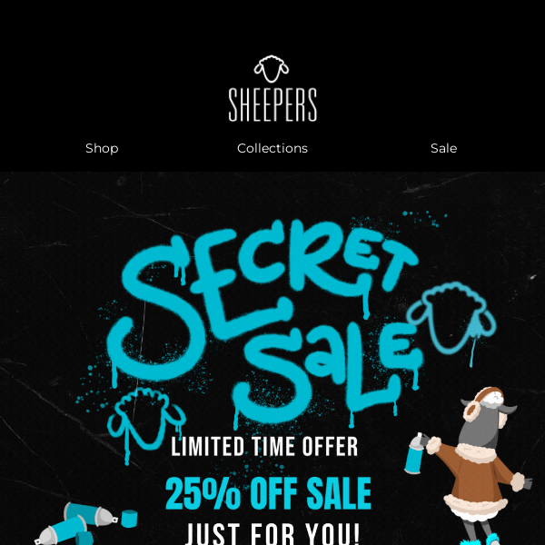 Black Monday secret sale 🚨 25% off Just for you.