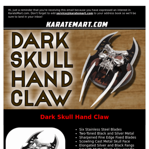 Let's Give a Hand to The Deadliest Claws