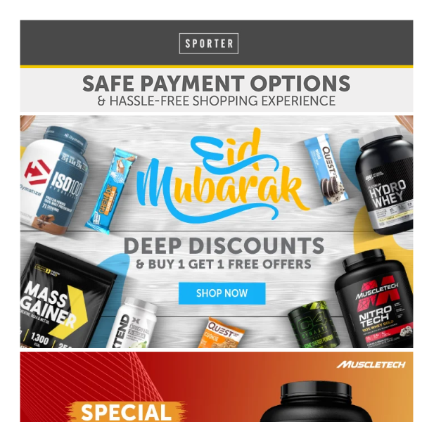 Eid Offers Are Finally Here 😍 Amazing Deals on Top-Selling Supplements