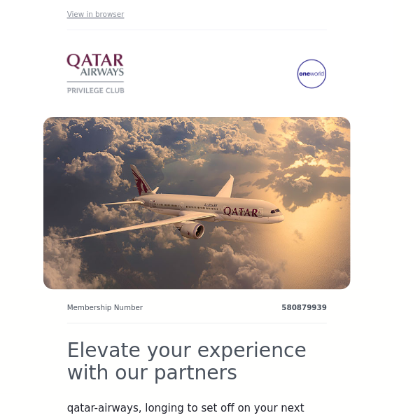 Qatar Airways , connect to more destinations with our partners