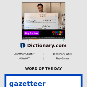 gazetteer | Word of the Day