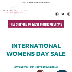 International Women's Day Sale