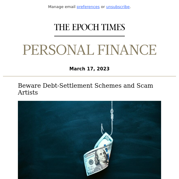 Beware Debt-Settlement Schemes and Scam Artists