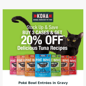 Gift Your Cat a Great Meal — 20% OFF Poké Bowl Pouches