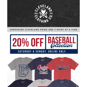 20% Off Baseball Collection. Last Day