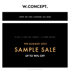 SAMPLE SALE: Up to 90% off & More 🔥