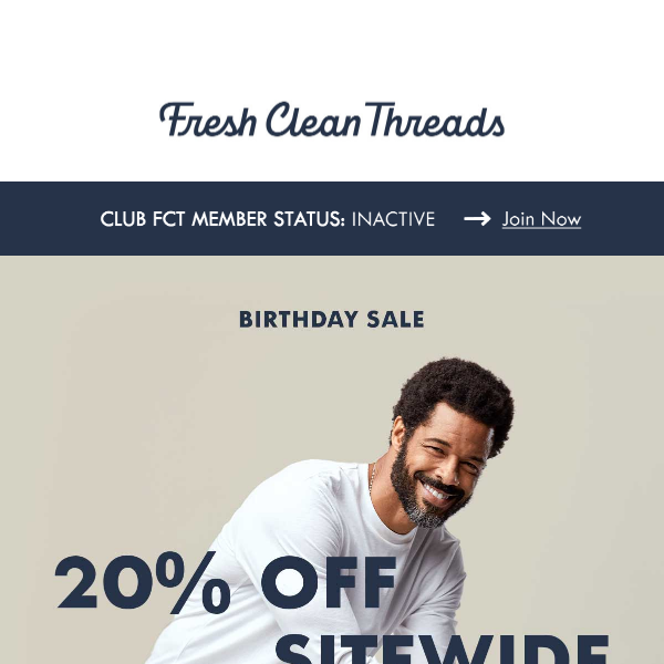 20% OFF - HBD to us 🎂