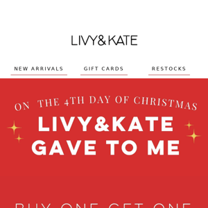 On the 4th Day of Christmas Livy&Kate gave to me…