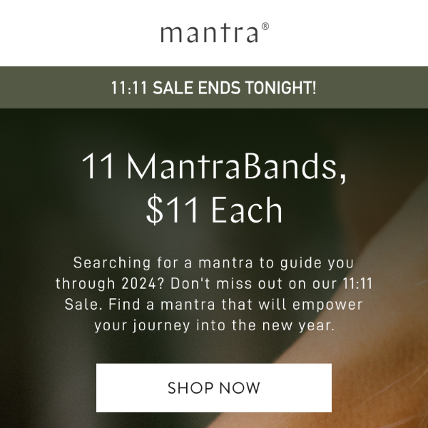 Last Chance! 11 MantraBrands for only $11 Each