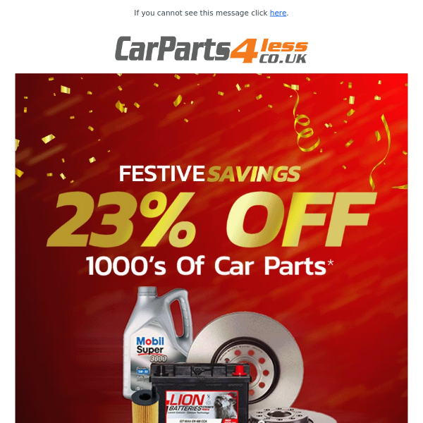 Start 2024 With 23% Off Car Parts