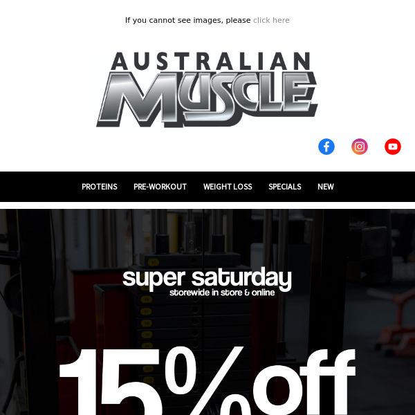 15% OFF Full Priced Items In Store & Online! It's Super Saturday!