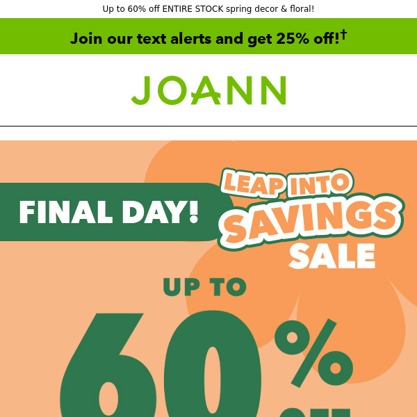 Joann - Latest Emails, Sales & Deals