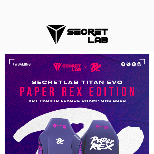 Just dropped: Secretlab TITAN Evo Paper Rex Edition