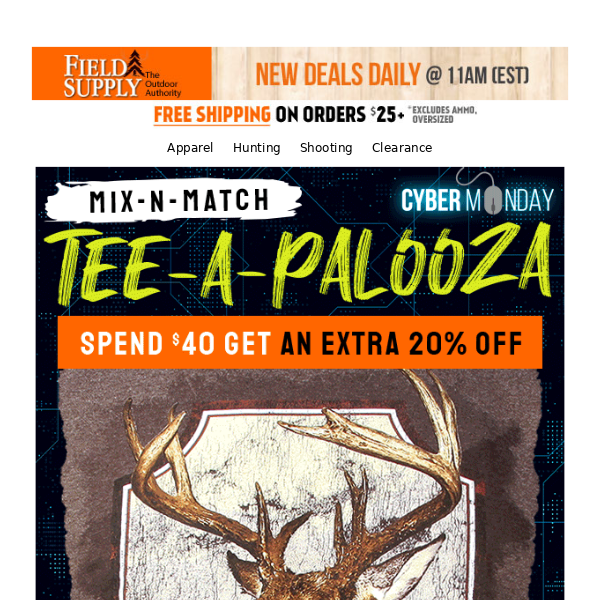 Tee-A-Palooza: Tees from $7.95 - Buy $40+ & score extra 20% off