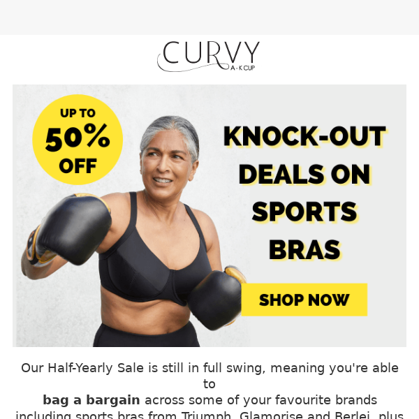 Up to 50% off - Sports Bras Sale 🏃‍♀️ - Curvy Bras