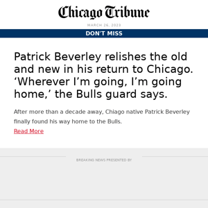 Bulls’ Beverley relishes his return to Chicago