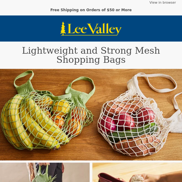 Lightweight and Strong Mesh Shopping Bags