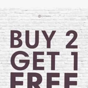 Buy 2 Get 1 Free is back 🤩