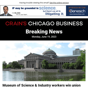 Museum of Science & Industry workers win union election