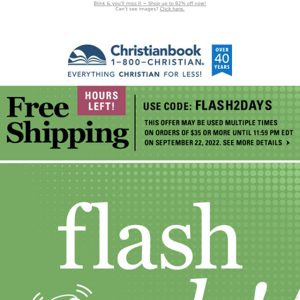 Hours Left: Free Shipping + 25 Flash Deals