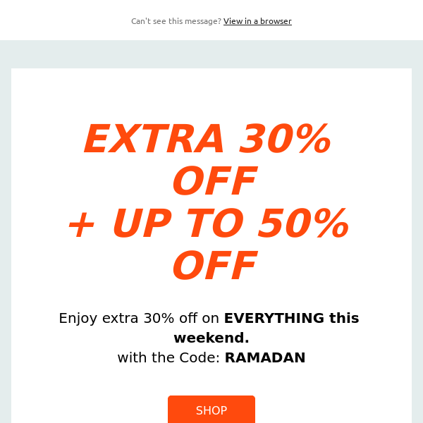 30% OFF EVERYTHING