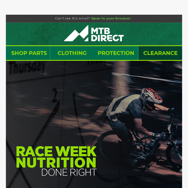 Race Week Nutrition, 30% Off all Apparel, Cleanskin Sale Extended