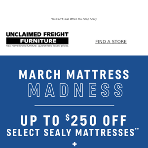 March Mattress Madness 😴💪