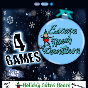 NEW Games & EXTRA Hours! 🎁 Open all week long after Christmas... 🎄🎅