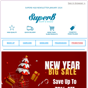 🎉Superb Health & Beauty New Year Super Offer 🎊UP to 70%