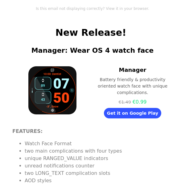Manager Watch Face ⌚ Release!